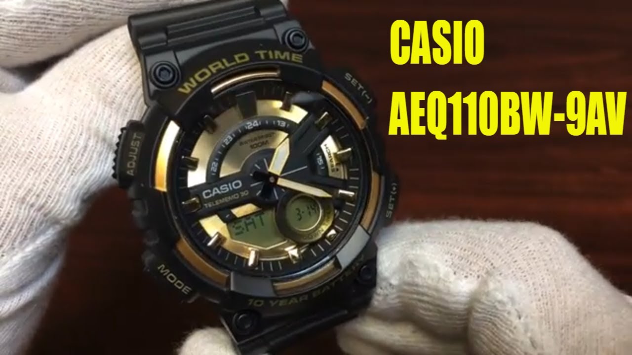 gå forfatter Hvad Men's Casio World Time Telememo 30 Watch AEQ110BW-9AV