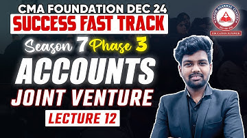 CMA Foundation Phase 03 ACCOUNTS Day 12- JOINT VENTURE MCQ