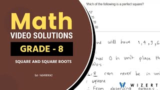 Grade 8 Math Tests - Maths Square And Square Roots worksheets for Grade 8 - Set 1604989042