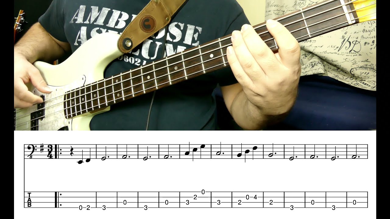 El derecho de vivir en paz - Tutorial de Bajo Eléctrico (Partitura y Tablatura)