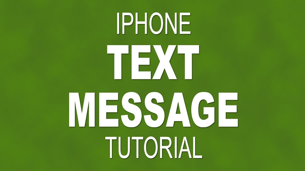 How To Text Message On An IPhone YouTube