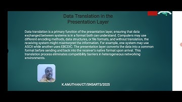 Presentation Layer | SNS Institutions | Lecture videos
