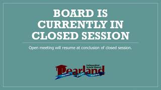 Pearland ISD Board Meeting - March 8, 2022