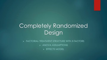 Completely Randomized Design (STAT 323)