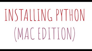Installing Python & TensorFlow on Mac