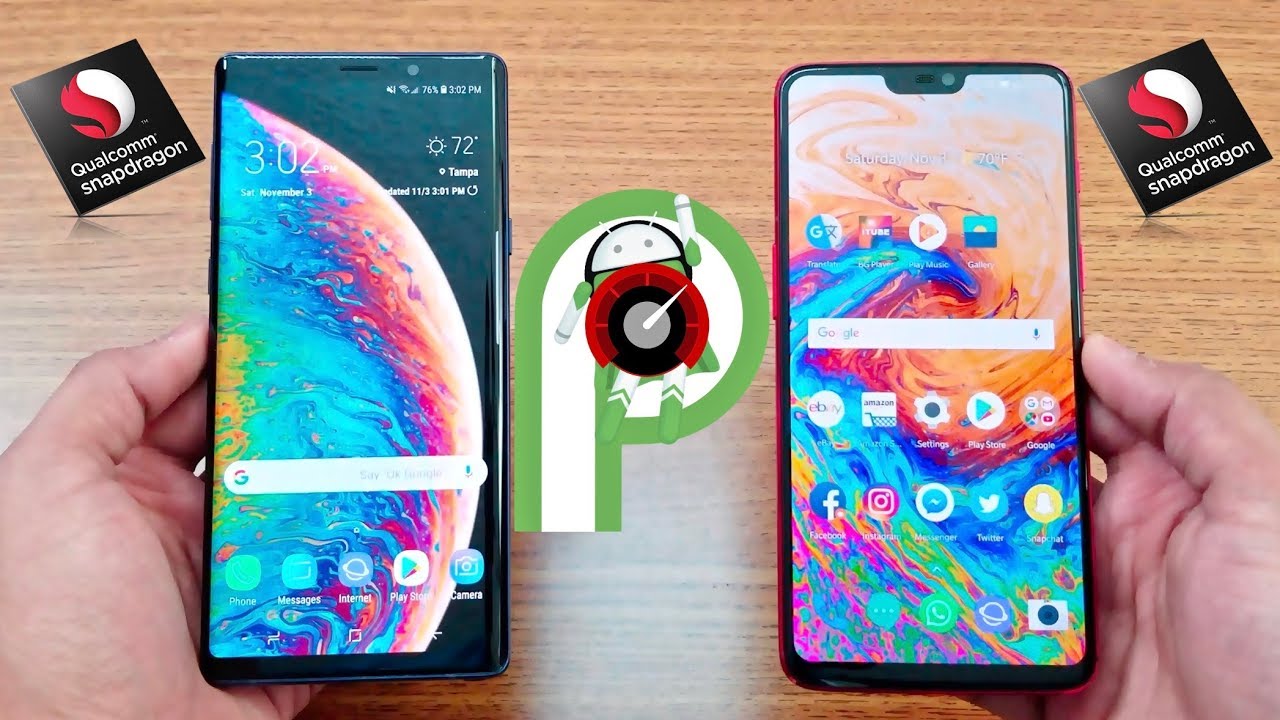 Samsung Galaxy NOTE 9 Vs OnePlus 6 Speed Test !!!