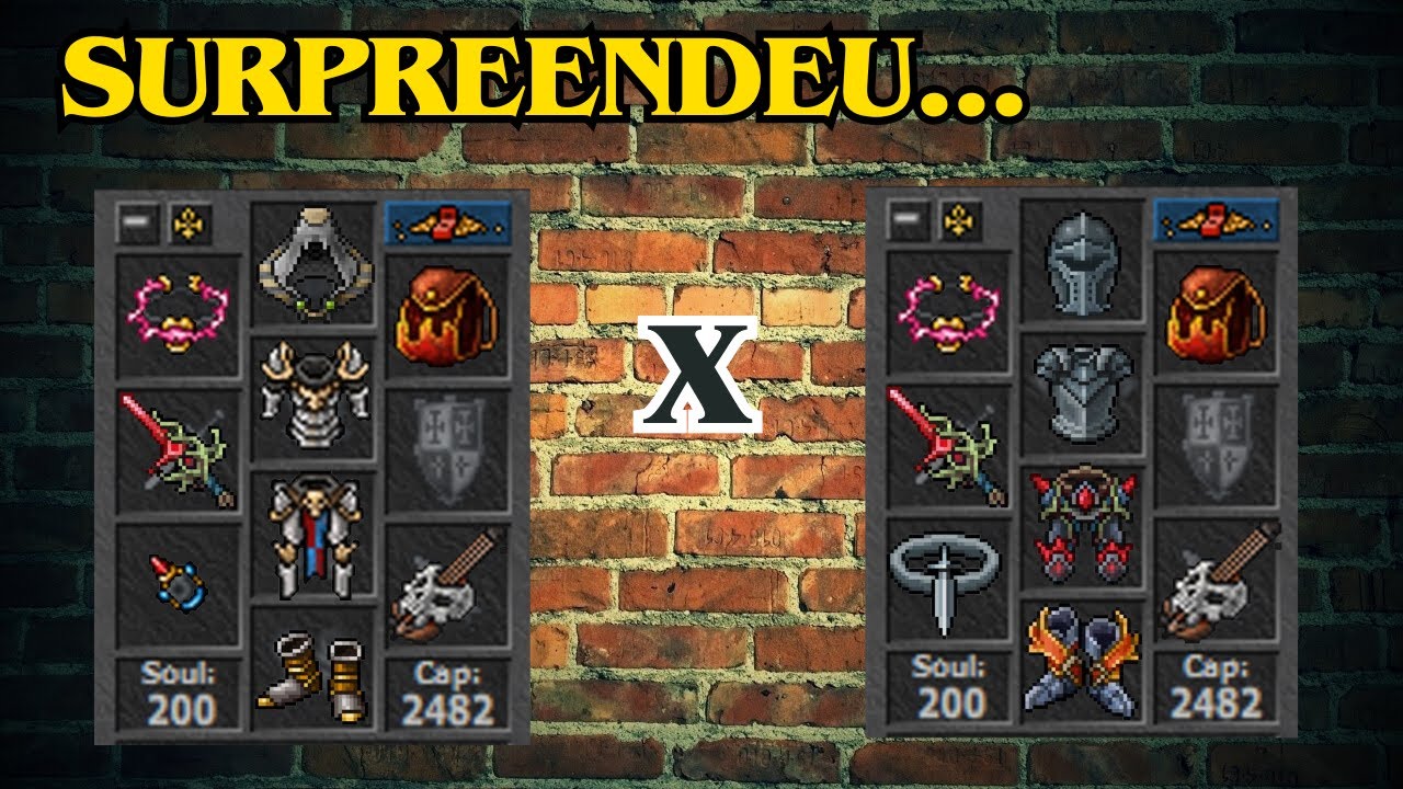 [TIBIA] FALCON SET X SET BIS, VEJA A DIFERENÇA NA PRÁTICA!