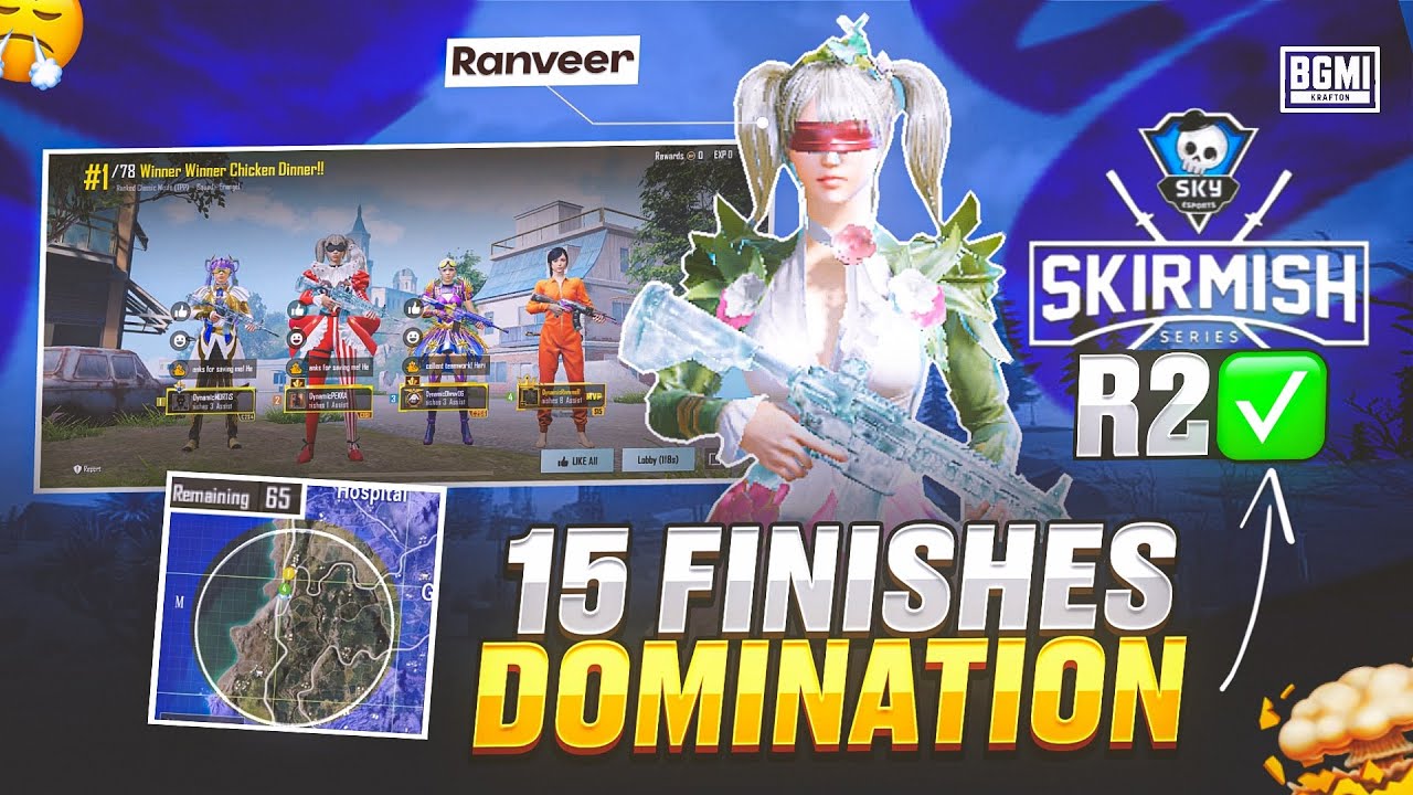 Sky Skirmish Series Round 2 || 15 kills domination || IGL RAW POV ...