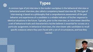Journal Job Interview Presentation by Muhammad Ali Marwan