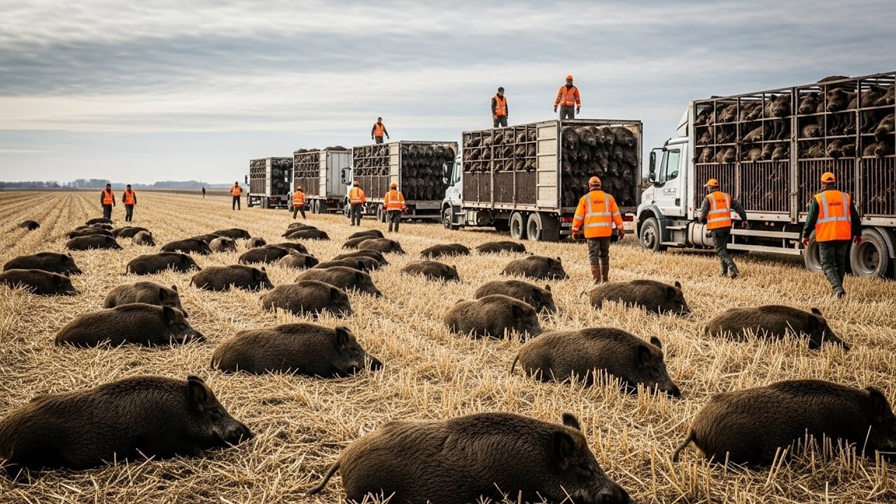 Millions of Wild Boars Trapped in Texas! Farmers’ Secret Strategy Finally Revealed