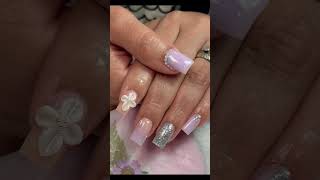 Acrylic Nails ✨ Light Purple💜 #acrylicnails #coloracrylics #nailart #simplenails #shortnails