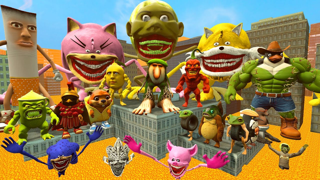 DESTROY ALL Italian Brainrot Memes in in LAVA CITY - Garry's Mod