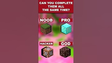 NOOB vs PRO vs HACKER vs GOD Minecraft! Can you pause at the right time? #shorts