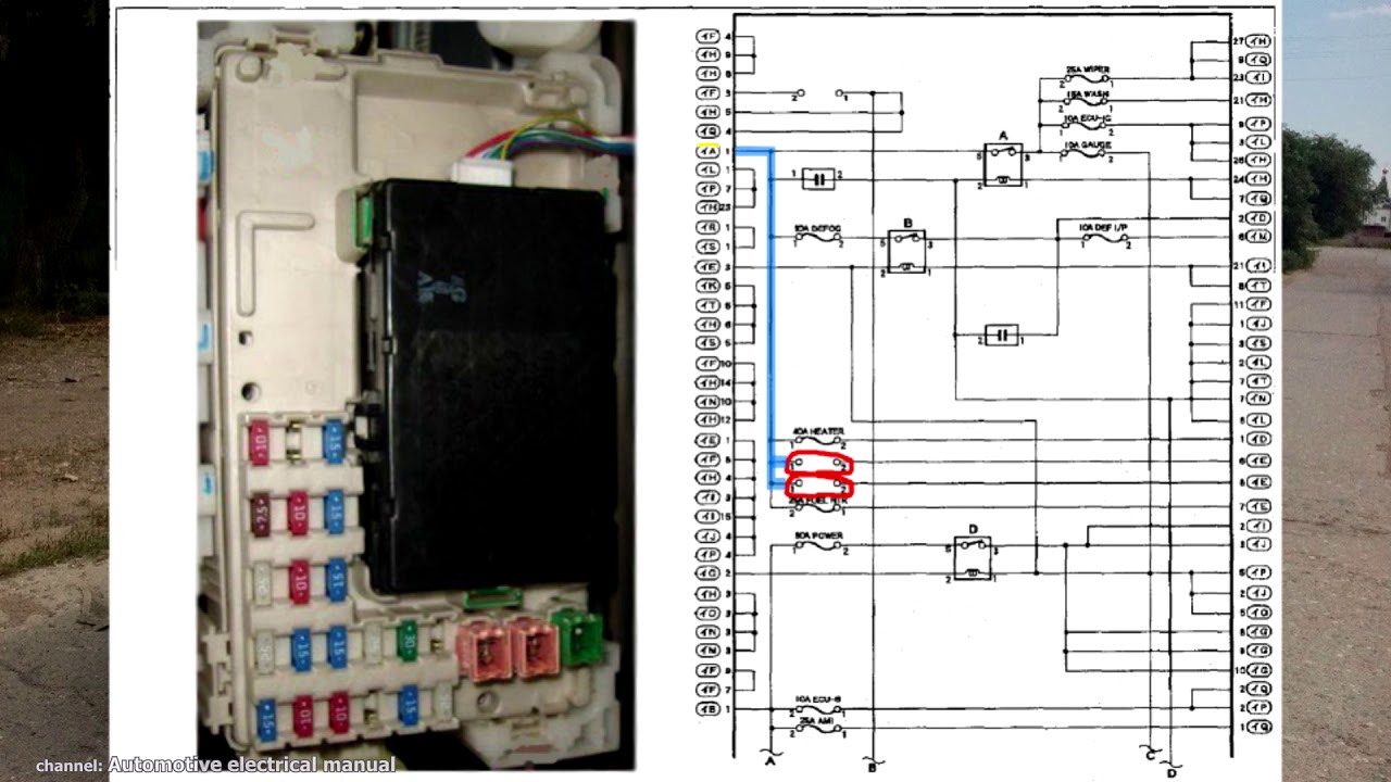 How to indentify constant fuse on the instrument panel j/b inner