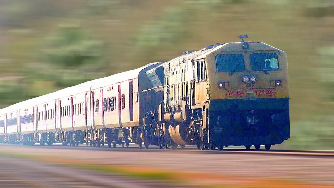 Speedy Trains at Random Locations with different Rail Locomotives | WDG4 + WAP7 + WAG9