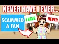 Spilling The BEANS!! In Never have I ever! (Roblox)