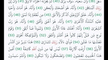 وان ليس للانسان الا ما سعى - #سورة_النجم #quran #foryou #foryourpage #قرآن