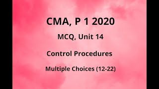 MCQ: CMA: Unit 14: P 1 2020