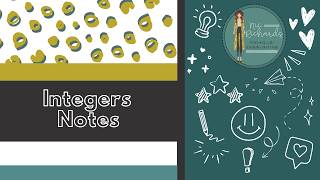 Integers Doodle Notes