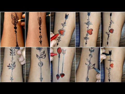 Name arrow tattoo | Arrow tattoos, Tattoos, Small forearm tattoos