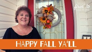 Fall Wreath & Bow Tutorial | Dollar Tree Fall Wreath DIY