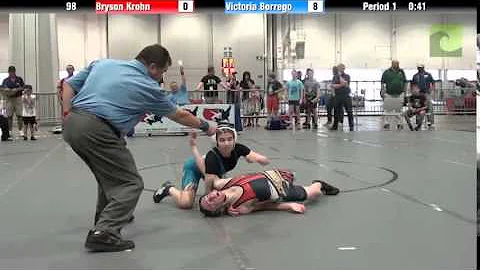 SCHOOLBOY 98 - Bryson Krohn vs. Victoria Borrego