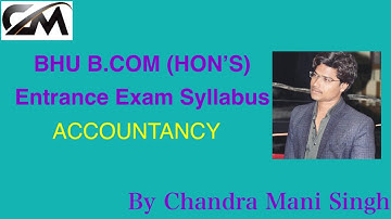 BHU B.com Entrance Exam Syllabus [Account]