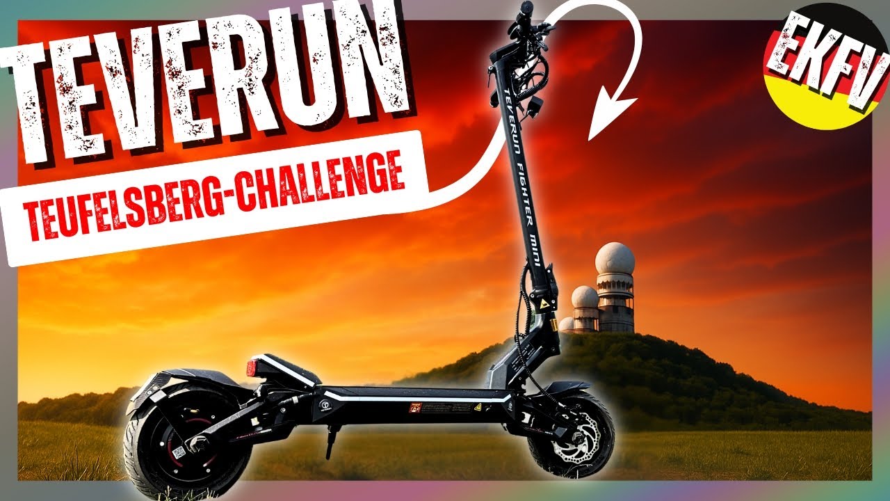 Teverun Fighter Mini Pro eKFV 👉 Bezwingt er den Teufelsberg? 🏆 #eScooter #teverun #teufelsberg