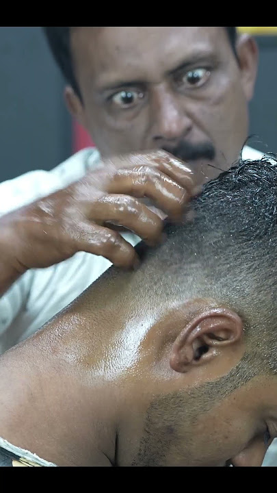 More Relaxation With More Oil By Big Eyes Barber | Neck Crack | Ear Crack | ASMR Massage #shorts
