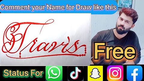 Travis Name Signature Calligraphy Status | How to Cursive write with cut Marker #travis @Travis