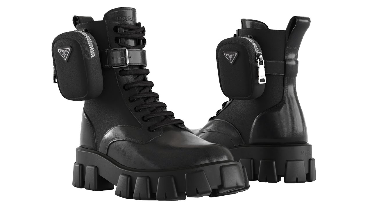3D Models Of  PRADA MONOLITH BOOTS