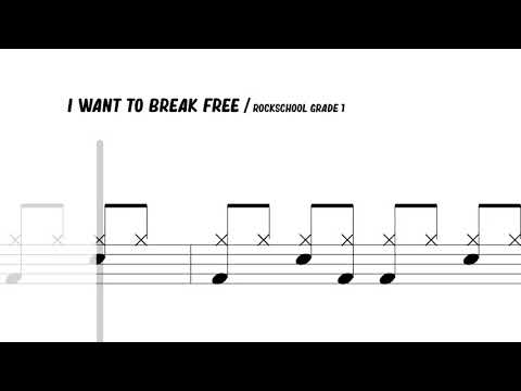 How To Play I Want To Break Free Rockschool Drums Grade 1