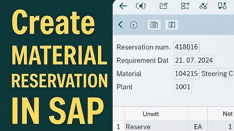 How to create Reservation in SAP : how to check reservation report in sap :T-code - MB21 #sap #viral