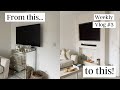 LIVING ROOM TRANSFORMATION | WEEKLY VLOG