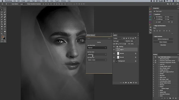 How to Use Auto Select Action & Tool in the Infinite Retouch Photoshop Plugin