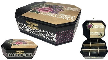DIY DECOUPAGE BOX WITH TRANSFER AND TEMPLATE / BEAUTIFUL BOX
