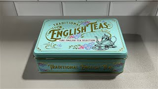 Vintage Victorian New English Teas Tin - 72 Assorted Teabags