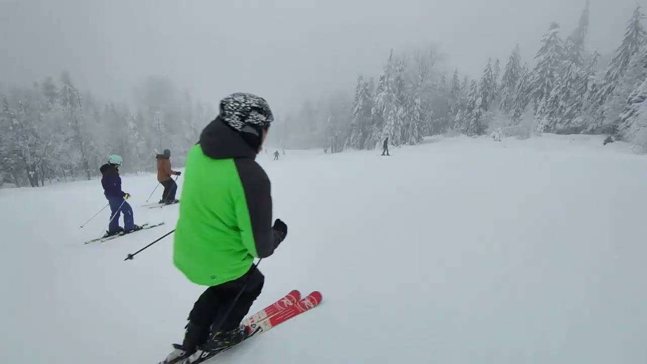 Bachledka Ski & Sun blue ski slope entire downhill route cały zjazd niebieską trasą