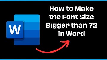 How to Make the Font Size Bigger than 72 in Word