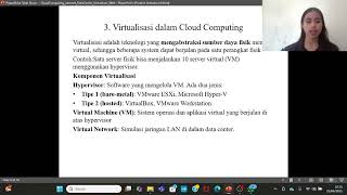 Pembahasan dari topik Teknologi internet, Data Center, Virtualisasi dan web pada cloud computing