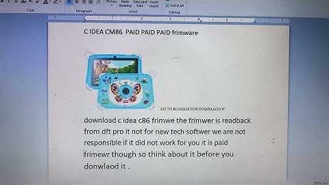 C idea CM86 firmware paid 