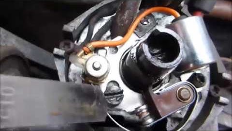 Adjusting the points and ignition  timing on a TR4