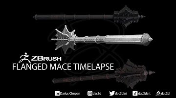 DAC 3D WEAPONS - Episode 3 - Flanged Mace - ZBrush Timelapse
