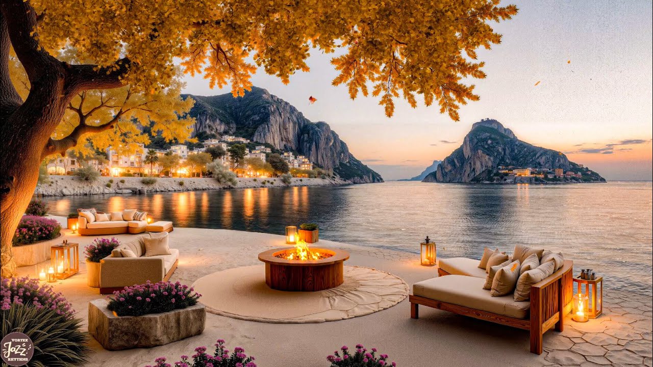 Soft Jazz On The Beach Resort Terrace - Sunset Jazz Tunes To Lift Your Spirits