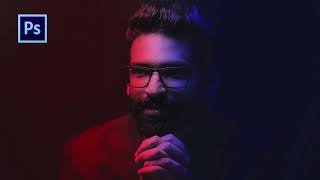 Dual Lighting Effect with Just 2 Layers in Photoshop!