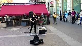 Никита Демин, уличное выступление на Невском. /  Nikita Demin plays on Nevsky prospect, S-Pb