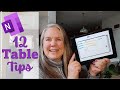 12 terrific table tips in onenote