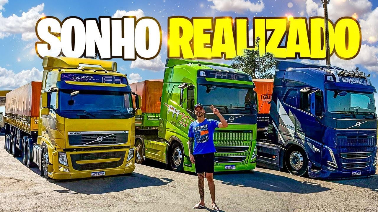 MEUS 3 CAMINHÕES SAINDO NO COMBOIO 😍 SONHO REALIZADO