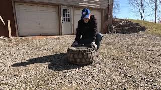 Breaking the bead on an atv tire with our LS tractor and pallet forks! #lstractor #kawasakimule #atv by B & B Farms Maple 70 views 3 months ago 2 minutes, 31 seconds