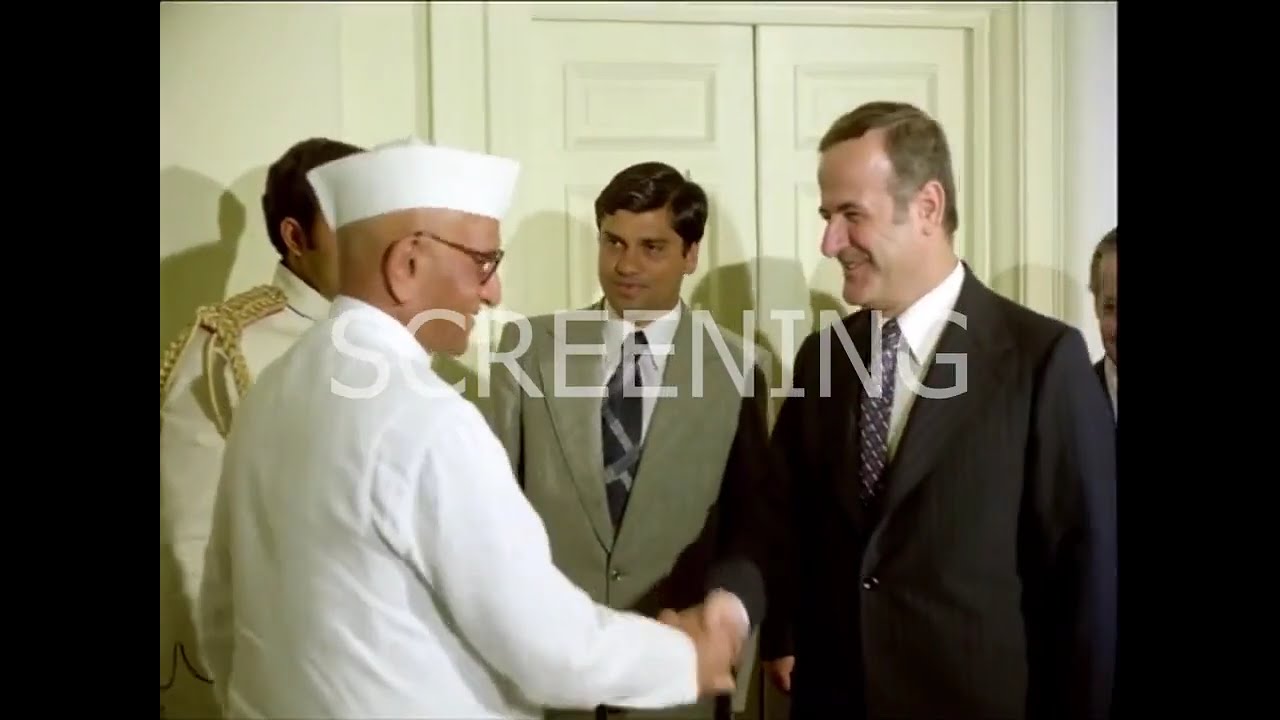 Hafez al Assad official visit to India - 18 April 1978